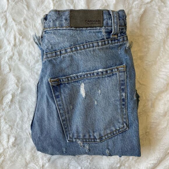 Carmar LF Portia Serre Distressed High Rise Straight Leg Denim Jean - Women’s 25 - Picture 10 of 10